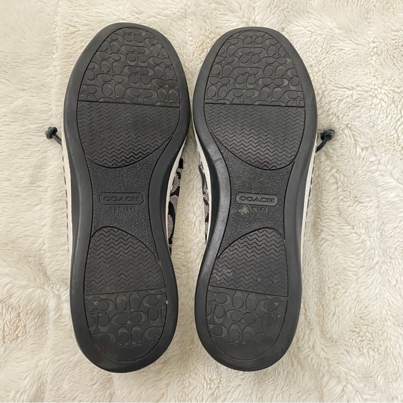 Coach Black and Gray Signature Loafers Flats Size 7 - Picture 10 of 15